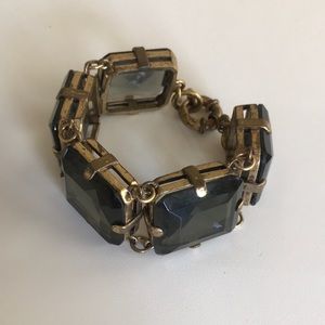 Jcrew rhinestone brass bracelet chunky